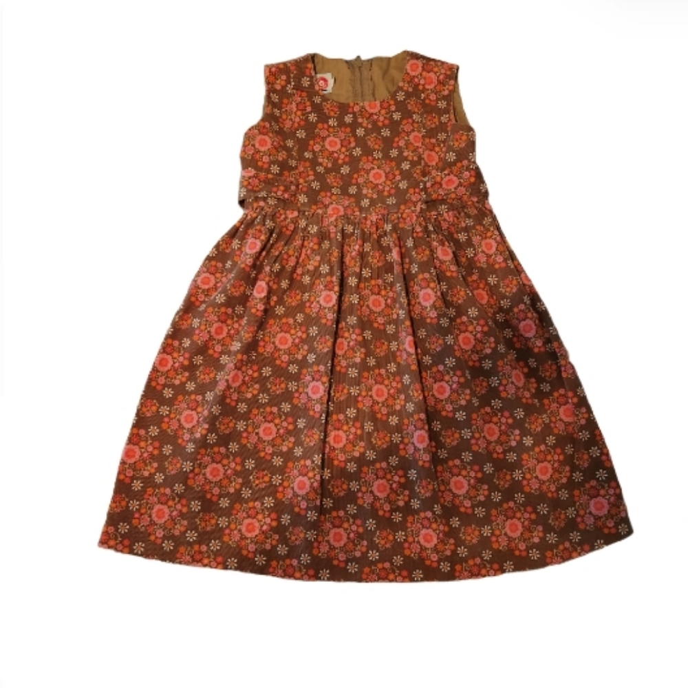 AMERICAN CLASSIC CLOTHES GIRL'S CORDUROY FLORAL DRESS SZ 4